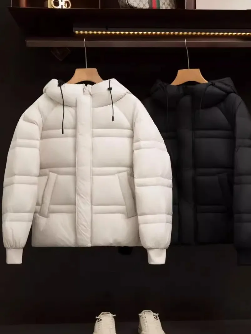 

Men's Thiened Du down Jaet Hooded 3D Tailoring Winter Warm Faionable All-Match Zipper Closure Casual Sle Polyester ...