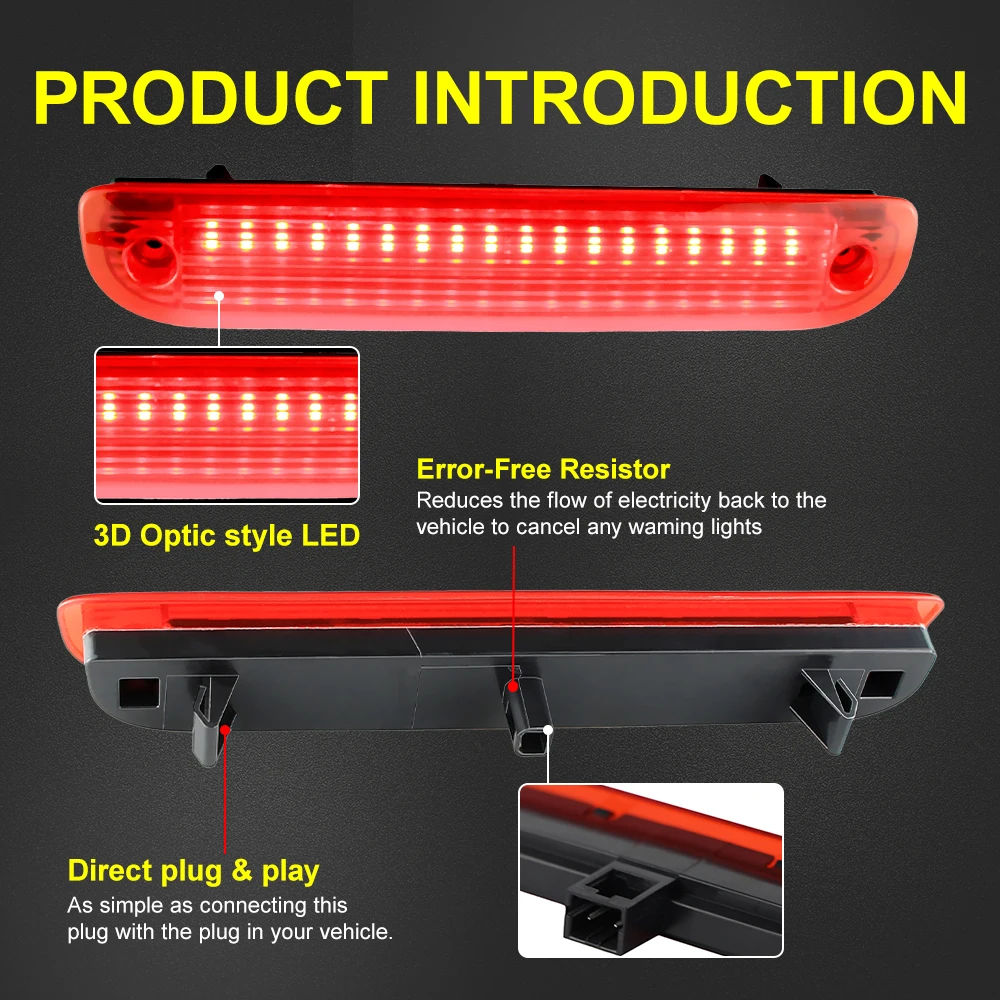 1PC LED High Mount Third Brake Light Canbus For Peugeot Boxer For Citroen Relay For Fiat Ducato 2007-2023 Tail Stop Warning Lamp