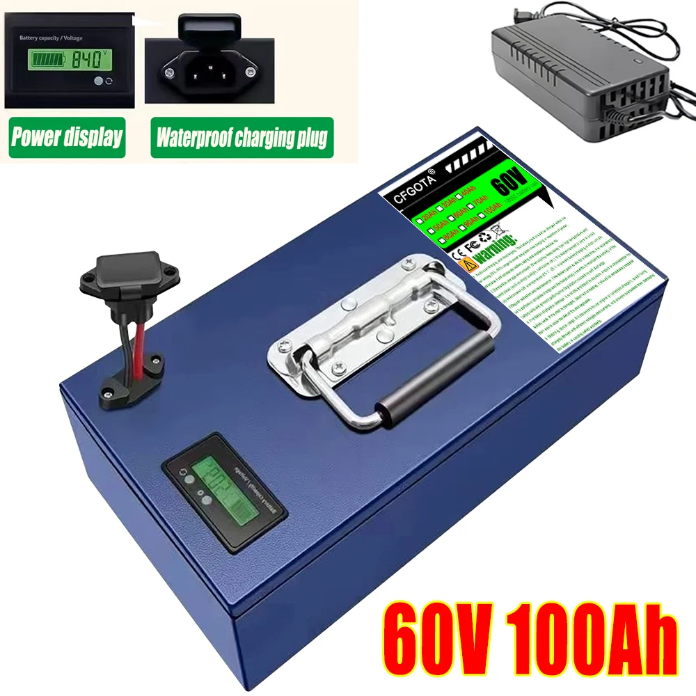 공기 고속 운송 새로운 전체 용량 전원 18650 리튬 배터리 60V 20AH-100AH 리튬 배터리 팩 250-3000W에 적합