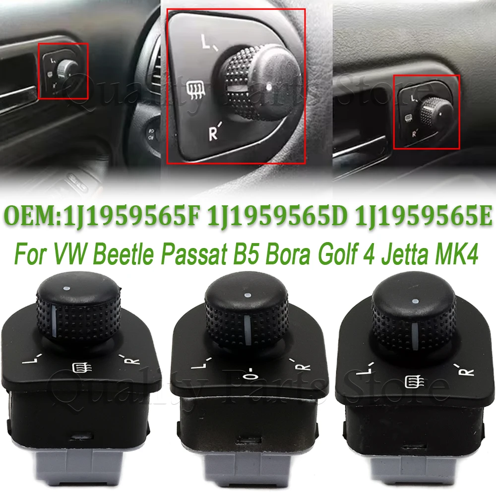 

For VW Beetle Passat B5 Bora Golf 4 Jetta MK4 1999-06 Side Mirror Adjust Control Button Switch 1J1959565D 1J1959565F 1J1959565E