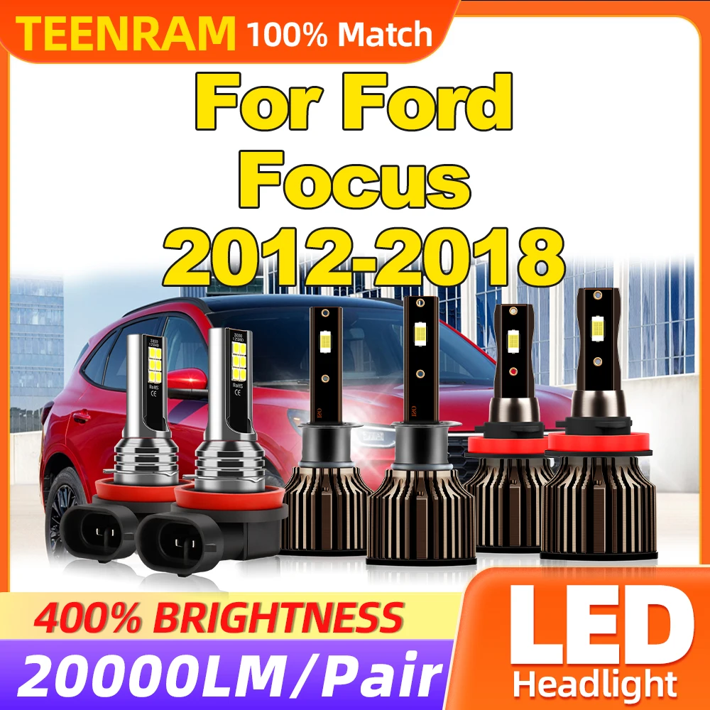 

LED Headlight Bulbs 60000LM CSP Chips Car Lights 12V 6000K Auto Fog Lamps For Ford Focus 2012 2013 2014 2015 2016 2017 2018