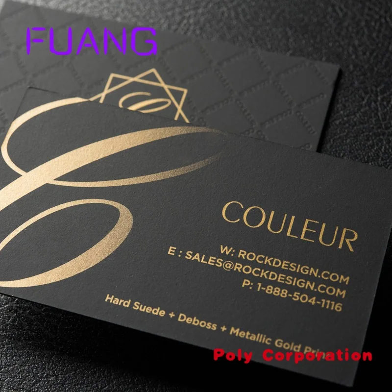 

Custom Business Cards Printing Logo Holder High Quality Black Golden Luxury Blank Thick Name Business Screen Printing Cardboard