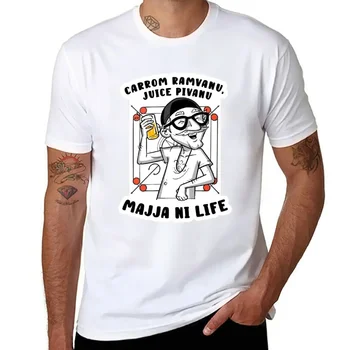 Majja ni Life - Munna bhai MBBS 티셔츠, 빈티지 애니메이션 셔츠, 블루 아카이브 애니메이션 히피 의류, 남성 운동 셔츠