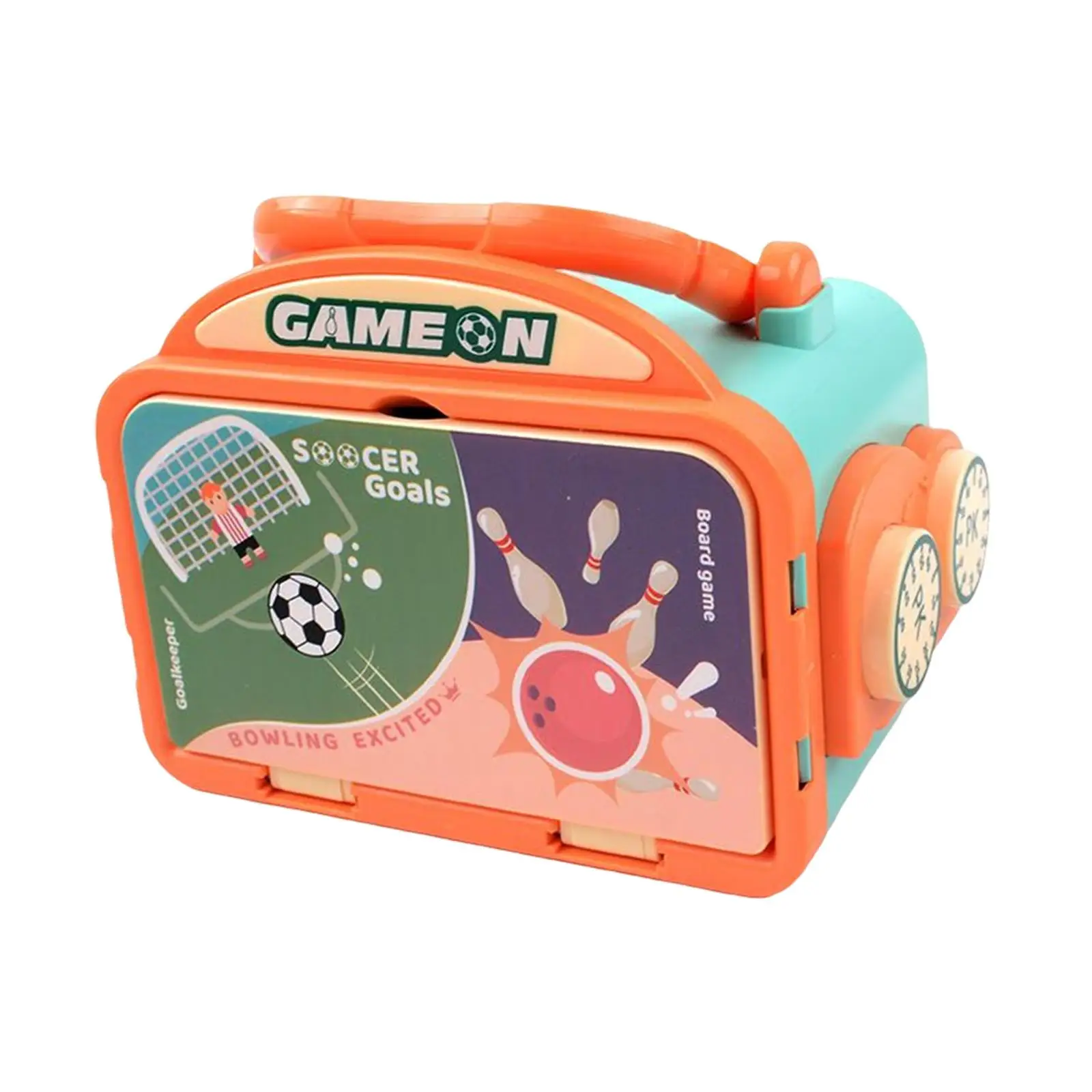 Portable Table Top Ball Game with Miniature Pins for Office Desk Home Play
