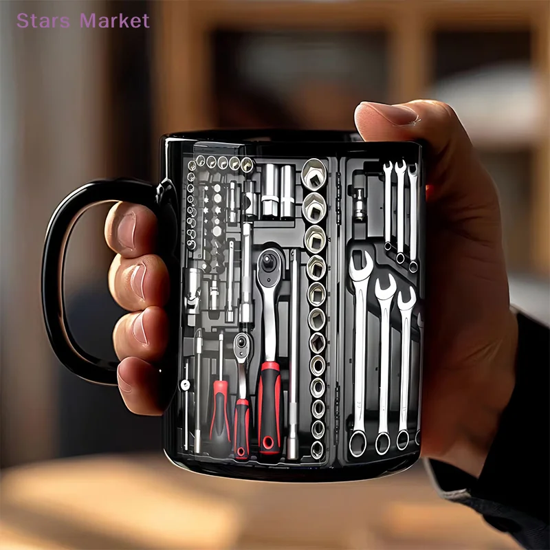 NewThe Ultimate Mechanic's Toolbox Mug, 11oz Ceramic Mechanic Toolbox Coffee Cup For Birthday Christmas Thanksgiving Anniversary