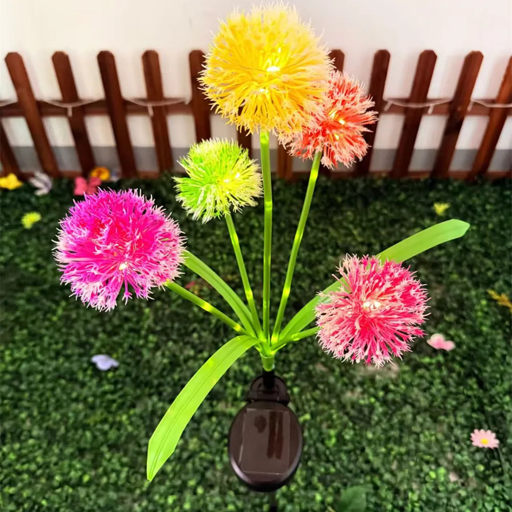 5 رئيس زهرة أضواء أضواء الحديقة الشمسية مصابيح لساحة مقاوم للماء في الهواء الطلق مسار أضواء عيد الميلاد الحديقة الفناء الخلفي ديكور 610