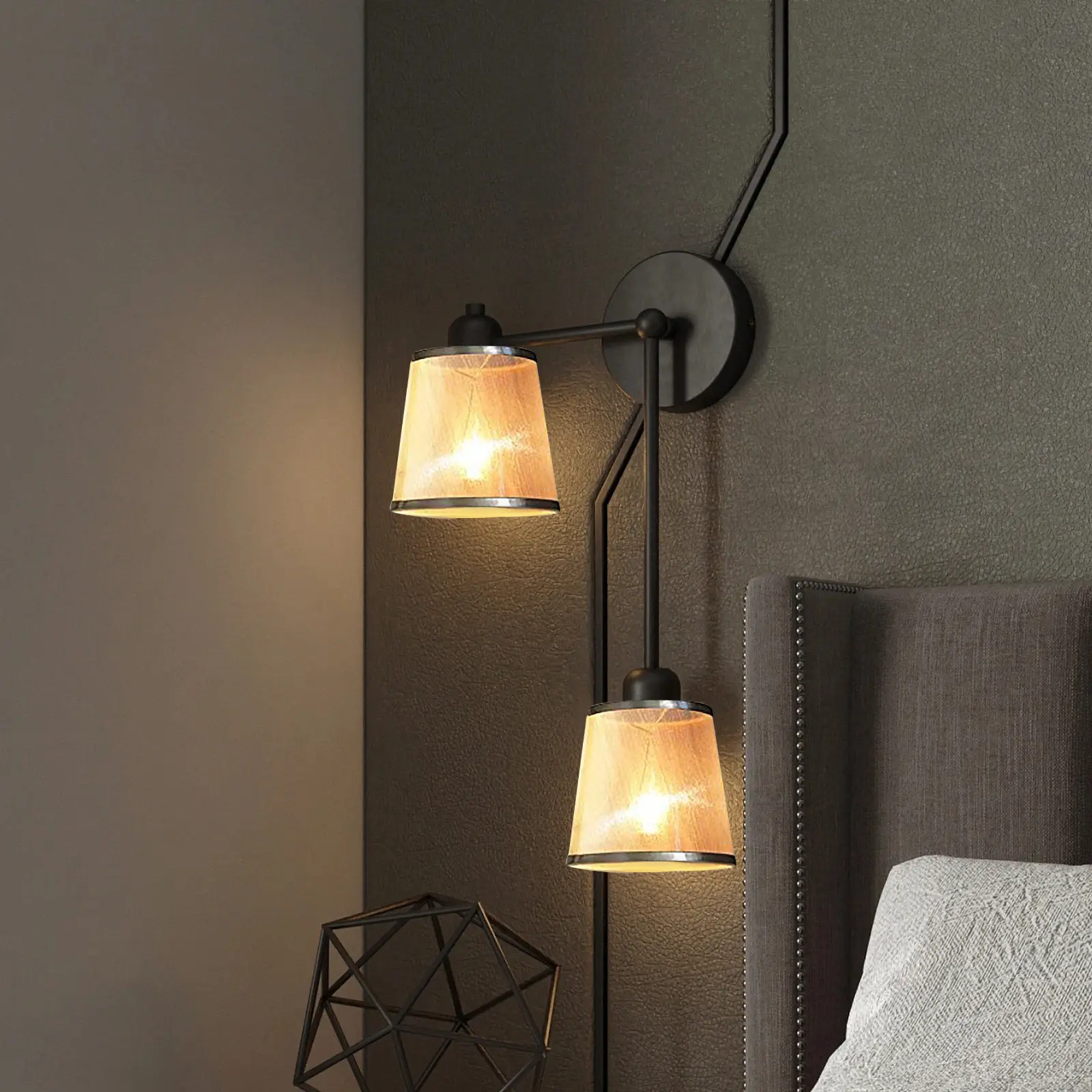 

Small Lampshade Retro Style Drum Lamp Cover Indoor Light Shade for Wall Table Pendant Lamp Decorative Accessories