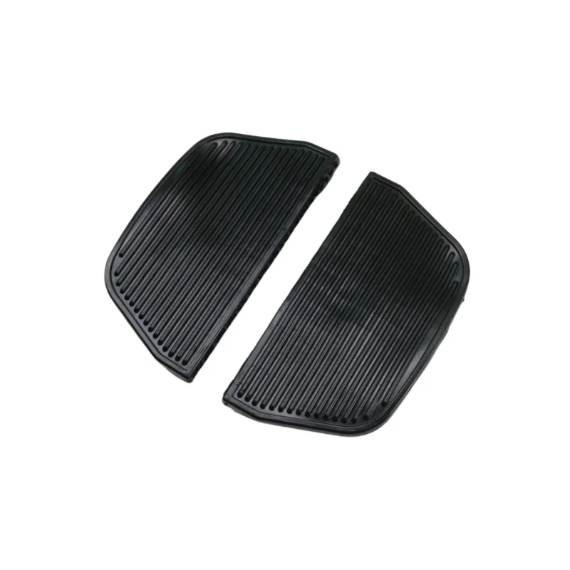 オートバイ黒硬質ゴムインサートフットボードフットペグレストペダルハーレーダビッドソン-flhtc-flhtcui-flhtcu-flhrc