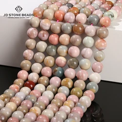 Natural Stone Avocado Alxa Stone Beads Round Polished Loose Spacer Bead For Jewelry Making Diy Bracelet Necklace Accessory