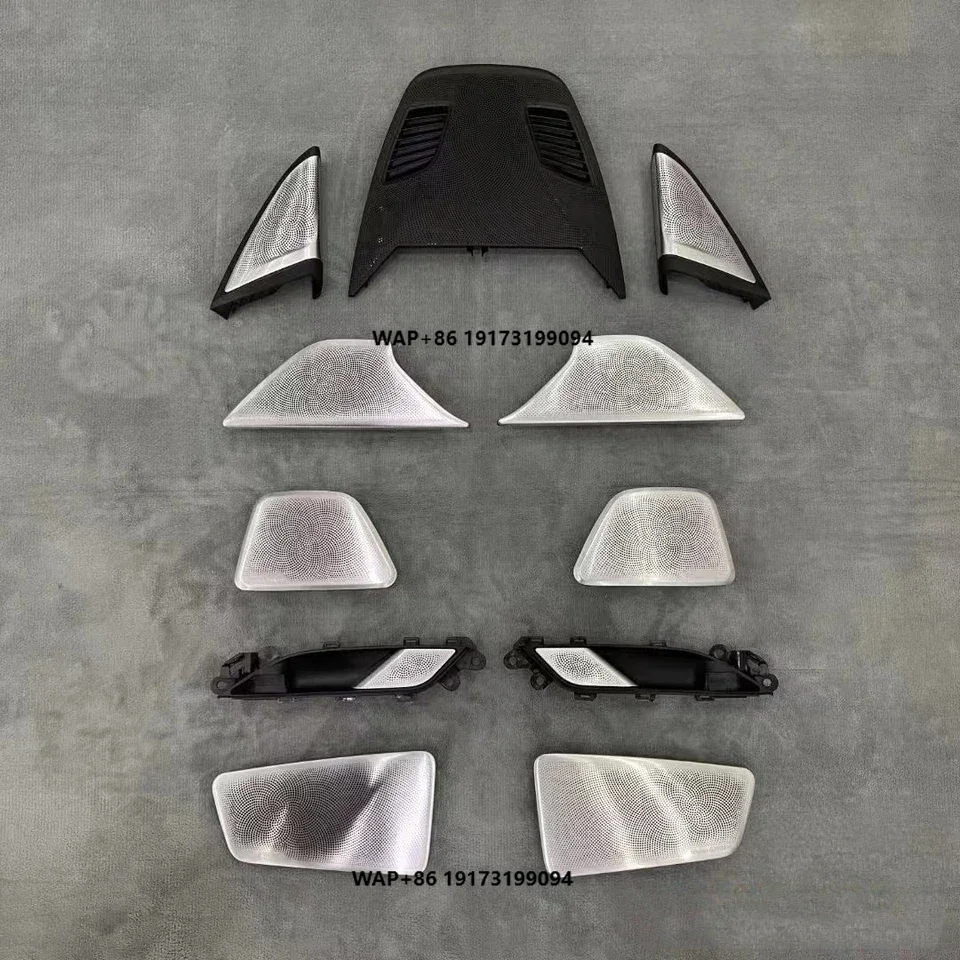 

For B-MW 5 Series G30 G38 Luxury Interior Kit Luminous Speaker Ambient Light Stainless Steel ABS 12V Car Interior Accessories