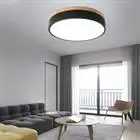 

LED Deckenleuchte Holz Deckenleuchte 24 W Dimmbar Runde Deckenbeleuchtung Küche Wohnzimmer Balkon Schlafzimmer Esszimmer Studie