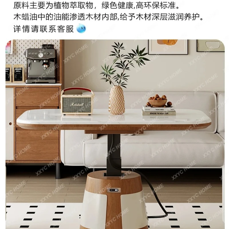 X-S Lifting and folding tea table, dining table, , multi-function rotatable, mobile personalized creativity HG