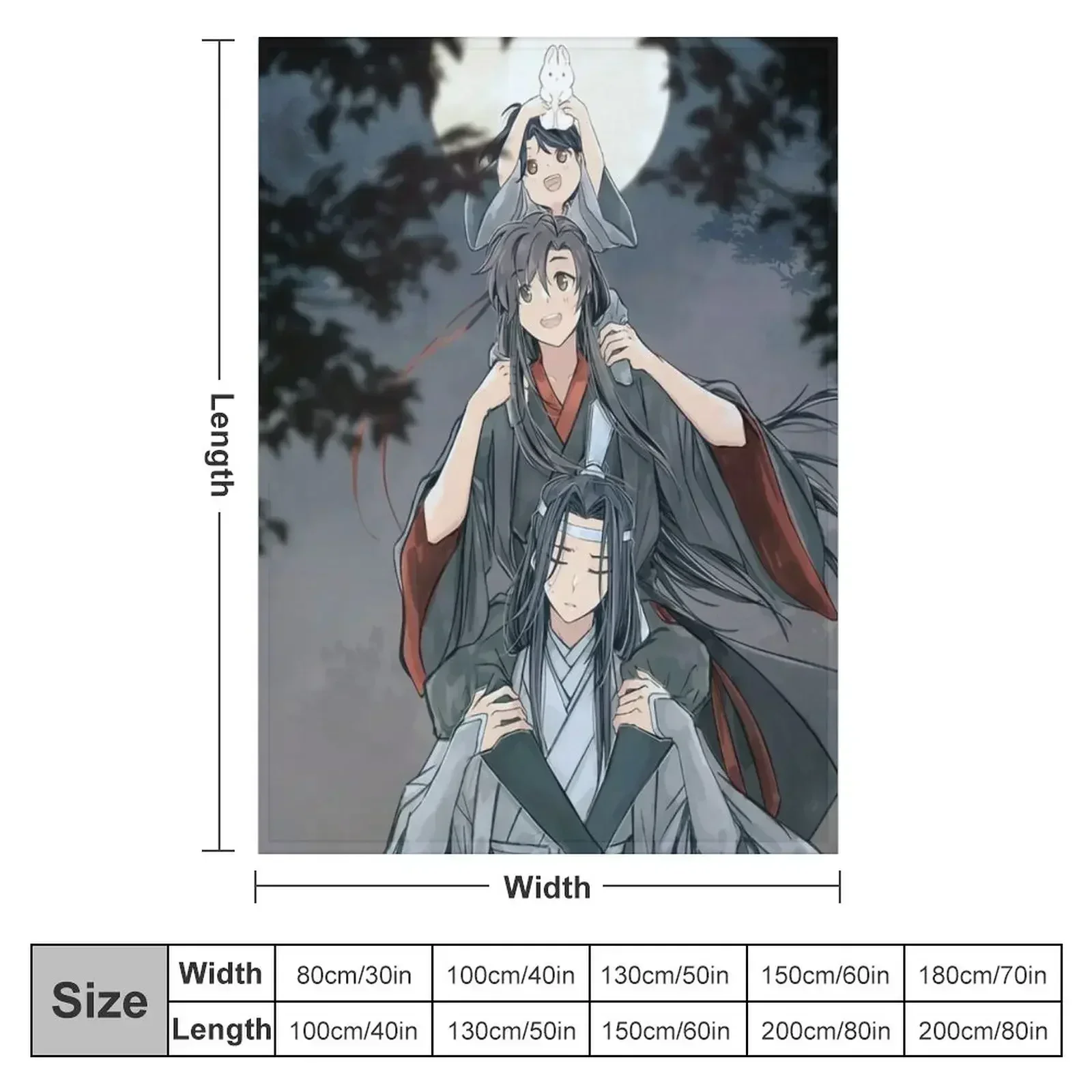 Copia de WangXian The Untamed Throw Blanket Bed covers Blankets For Sofas Blankets