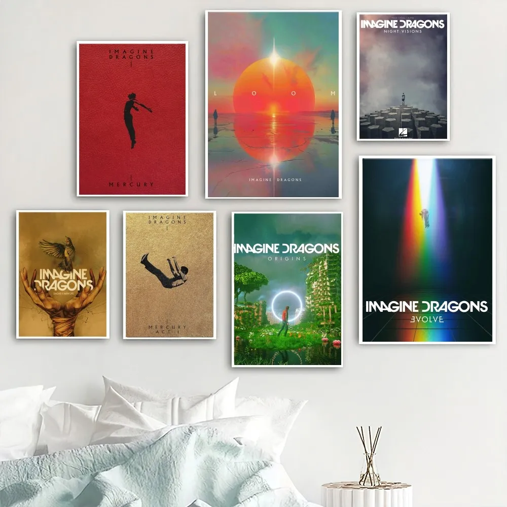 Band I-Imagine Dragons Loom Poster Home Room Decor Livingroom Bedroom Aesthetic Art Wall Painting Stickers