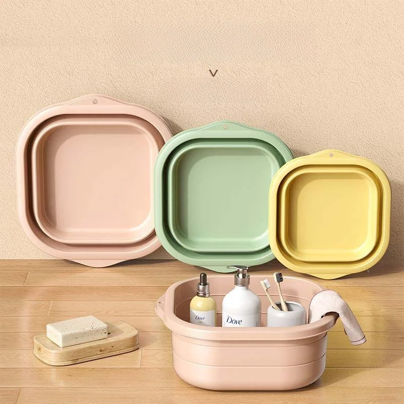 

Портативная пластиковая таз-ванна для стирки, компактная, моющаяся, для общежития, дома, путешествий, удобная, для умывания