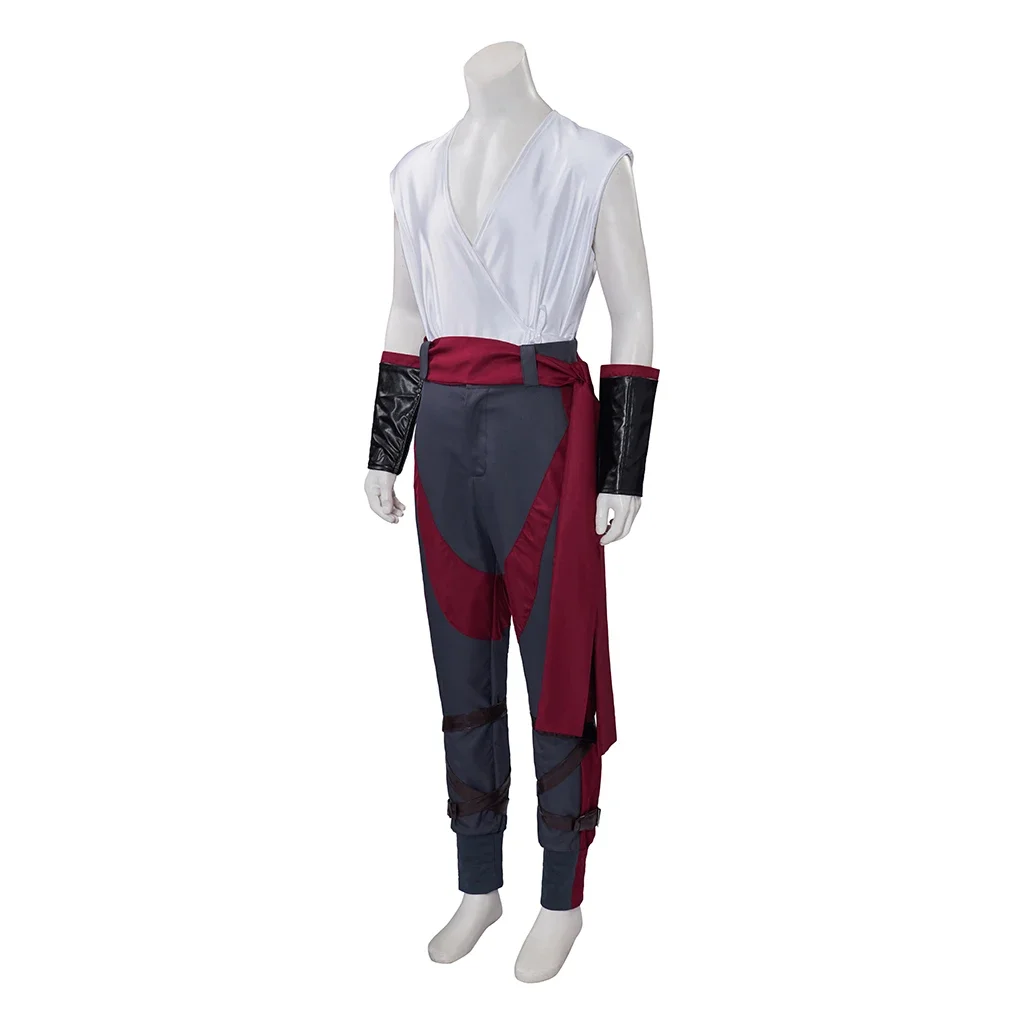 Men's Mortal Kombat Liu Kang Cosplay Costume Fighter Suit Uniform Liu Kang Battle Outfit Martial Suit Halloween Carnival Cosplay