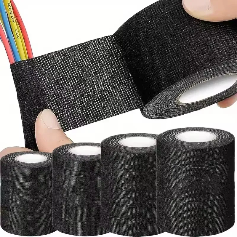 15 Meter Heat-resistant Tape Flame Retardant Adhesive Cloth Tape Electrical Insulating Fabric Cable Harness Protection Tapes