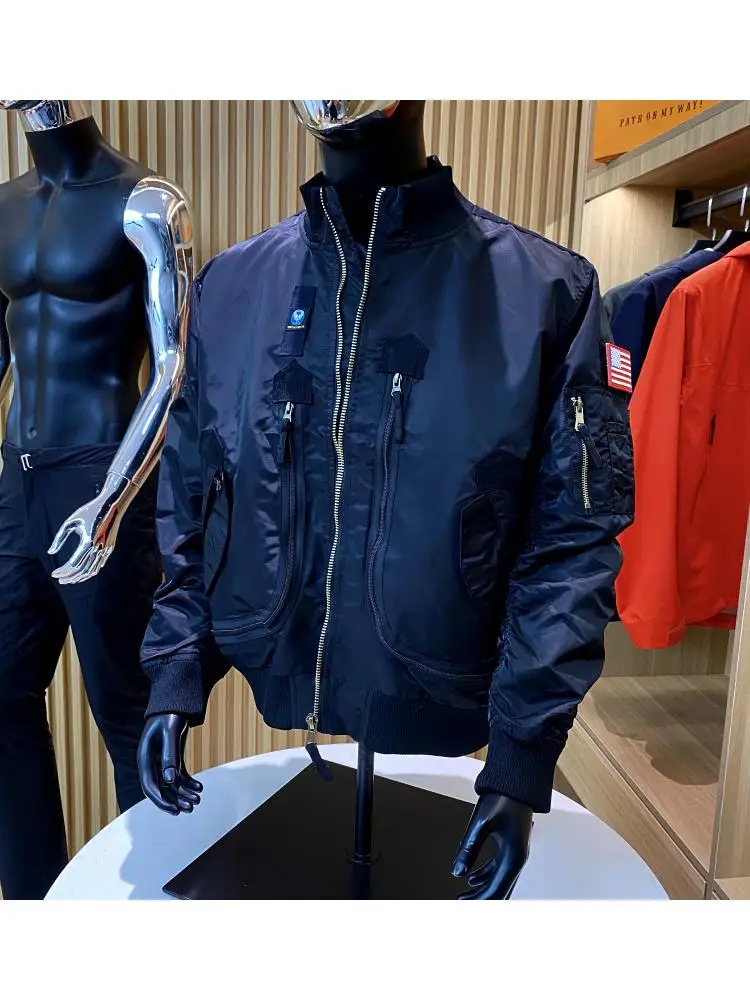 

Французский Sle MA Pilot Jaet, свободный крой, воротник-стойка, мужская ветрозащитная осенне-зимняя модная верхняя одежда, молодежный размер-стойка