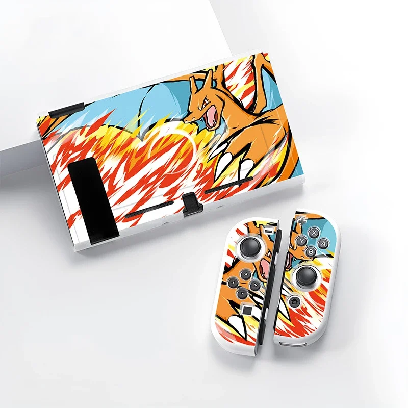 Charizard Reshiram Zachte TPU Anime Skin beschermhoes voor Nintendo Switch NS Joy-Con Controller Bescherming Behuizing Shell Cover