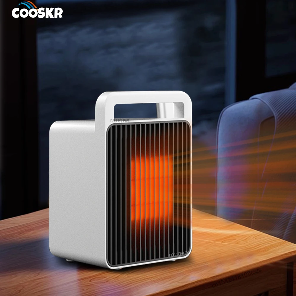 

Hot Air Blower 220V Mini Electric Heater Portable Desktop Heating Fans with Thermostat for Household Bedroom Office Space Heater