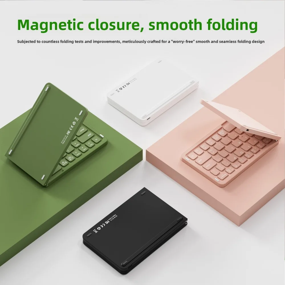 NEW Wireless Portable Folding Wireless Keyboard, Mini Candy Bluetooth Keyboard Compatible With IOS Android Windows Phone Tablet