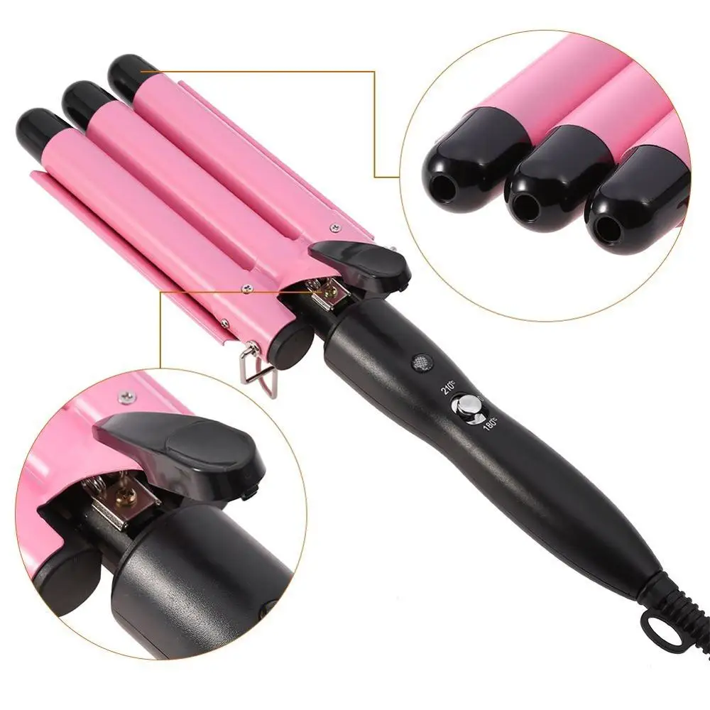 

Professional hair perm curling iron | ceramic triple barrel wave curly hair special hair styling tool hair care and styling