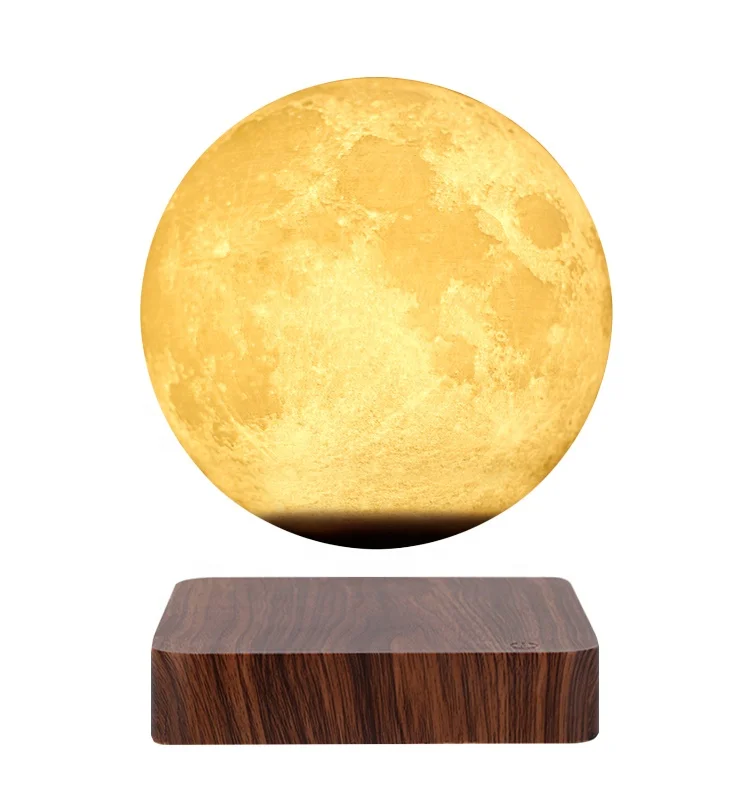 Romantic USB Decorative Interior Atmosphere Lamp Star Baby Night Magnetic Levitation 14cm Moon Bedroom Light