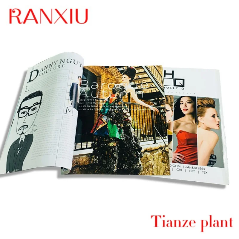 Custom Fashion Advertising Brochure Printing catalogue book Printing Propaganda Magazine Printing