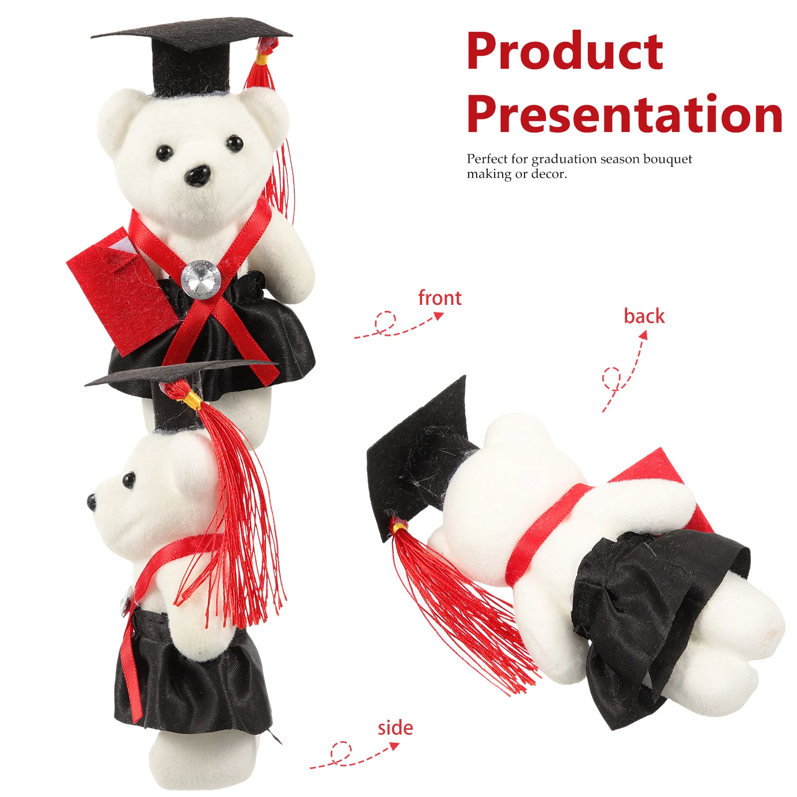 

6pcs Graduation Cap Bouquet Materials Multi Bouquet Decoration functional Graduation naments Cake Car Decoration Presents