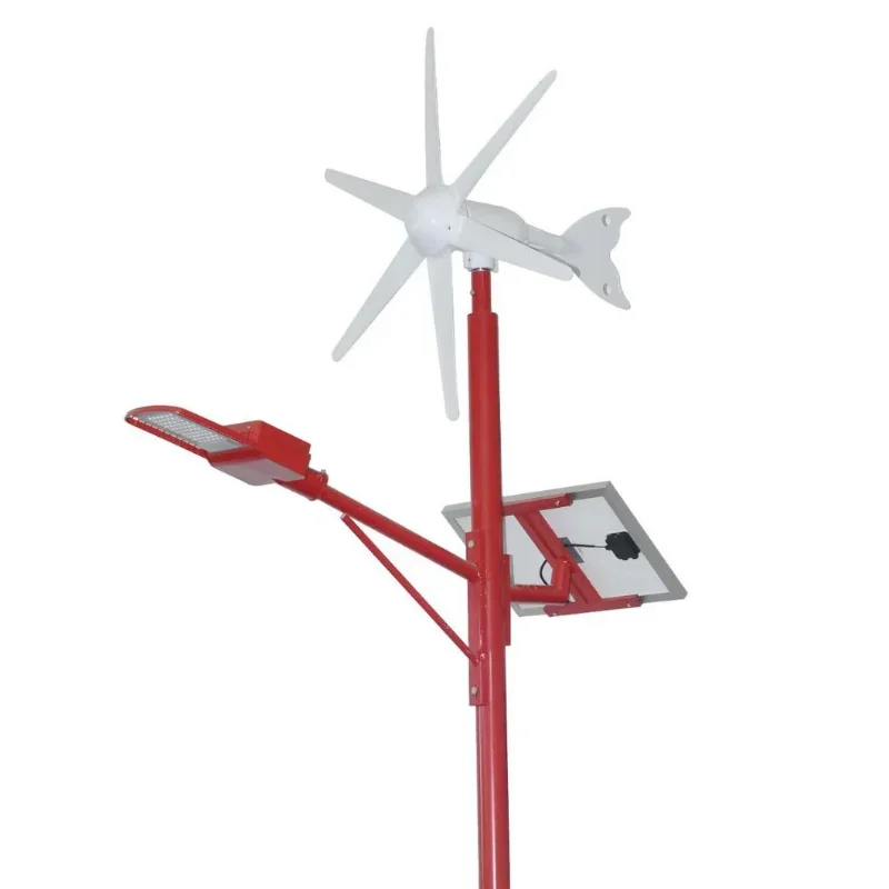 6V miniature, wind turbine, wind and solar power, complementary solar street light 100W wind
