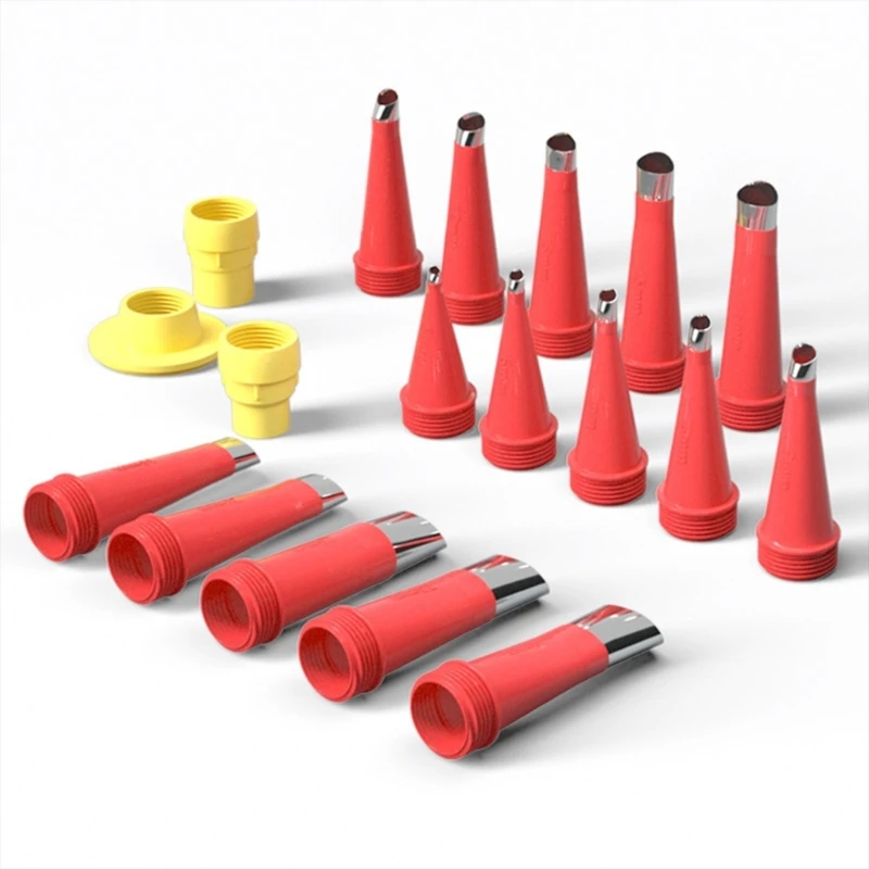 ipiip 22Piece Caulking Finisher Extension Nozzle Tips Easy to Clean Stainless Steel Tips Suitable for Seamless Application