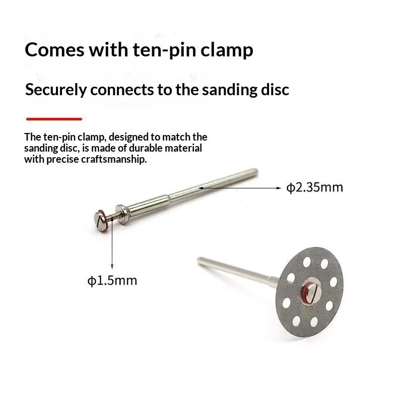 1Pc Laboratory Diamond Cutting Disc 22mm X 0.2mm 2.35mm Shank Perforated Rotary Grinding Wheel For Precision Lab Use
