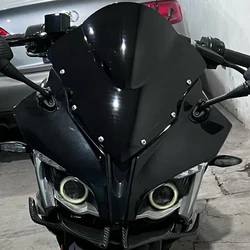BAJAJ Pulsar RS200 200RS RS 200 윈드 스크린 윈드 실드, 더블 버블 스크린 페어링, 윈드 디플렉터 오토바이 액세서리, 신제품