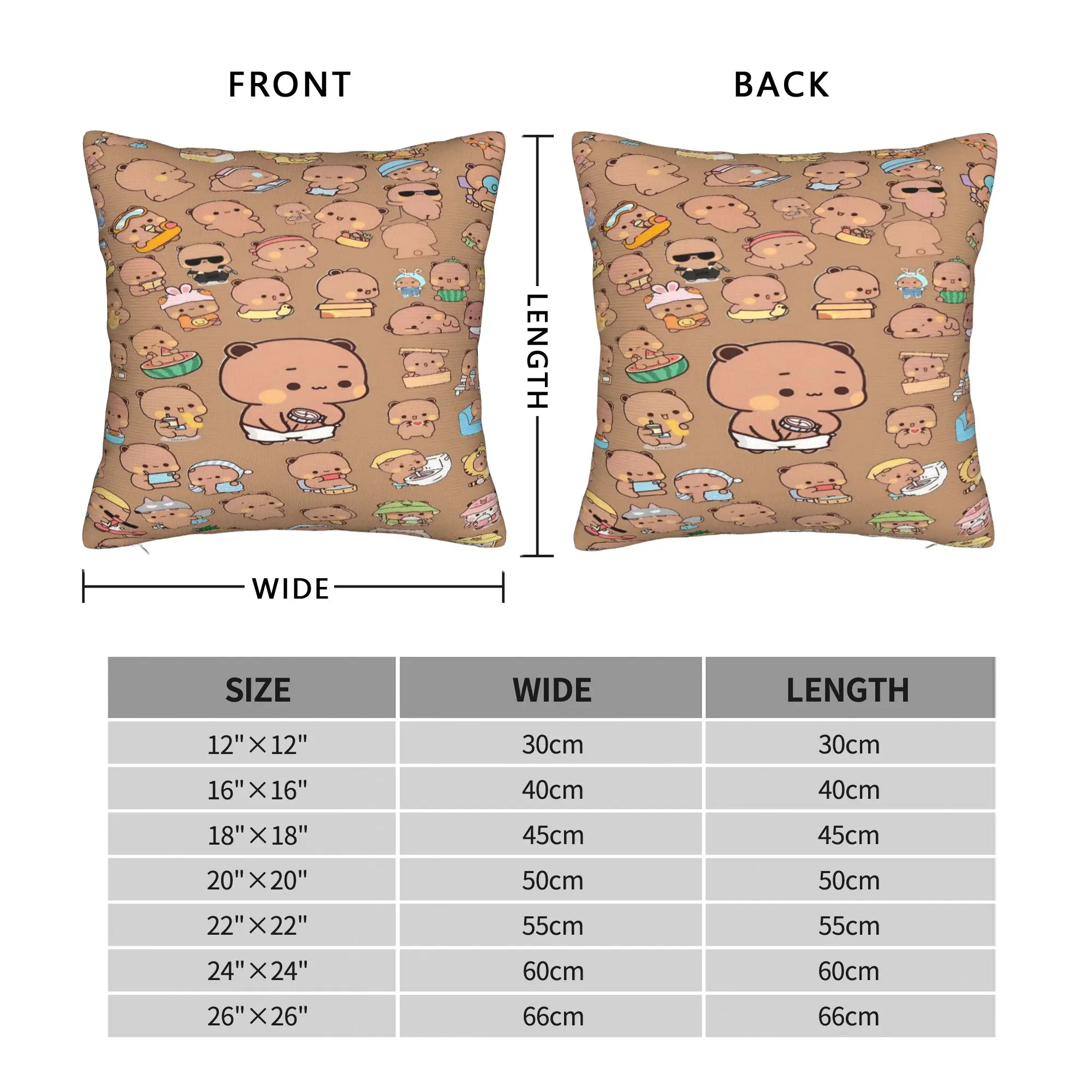 Cute Cartoon Bubu Dudu  Pillow Cover  Kawaii Pillow Case For Sofa Home Decorative Cushion Cover Soft Design Pillowcases Gift