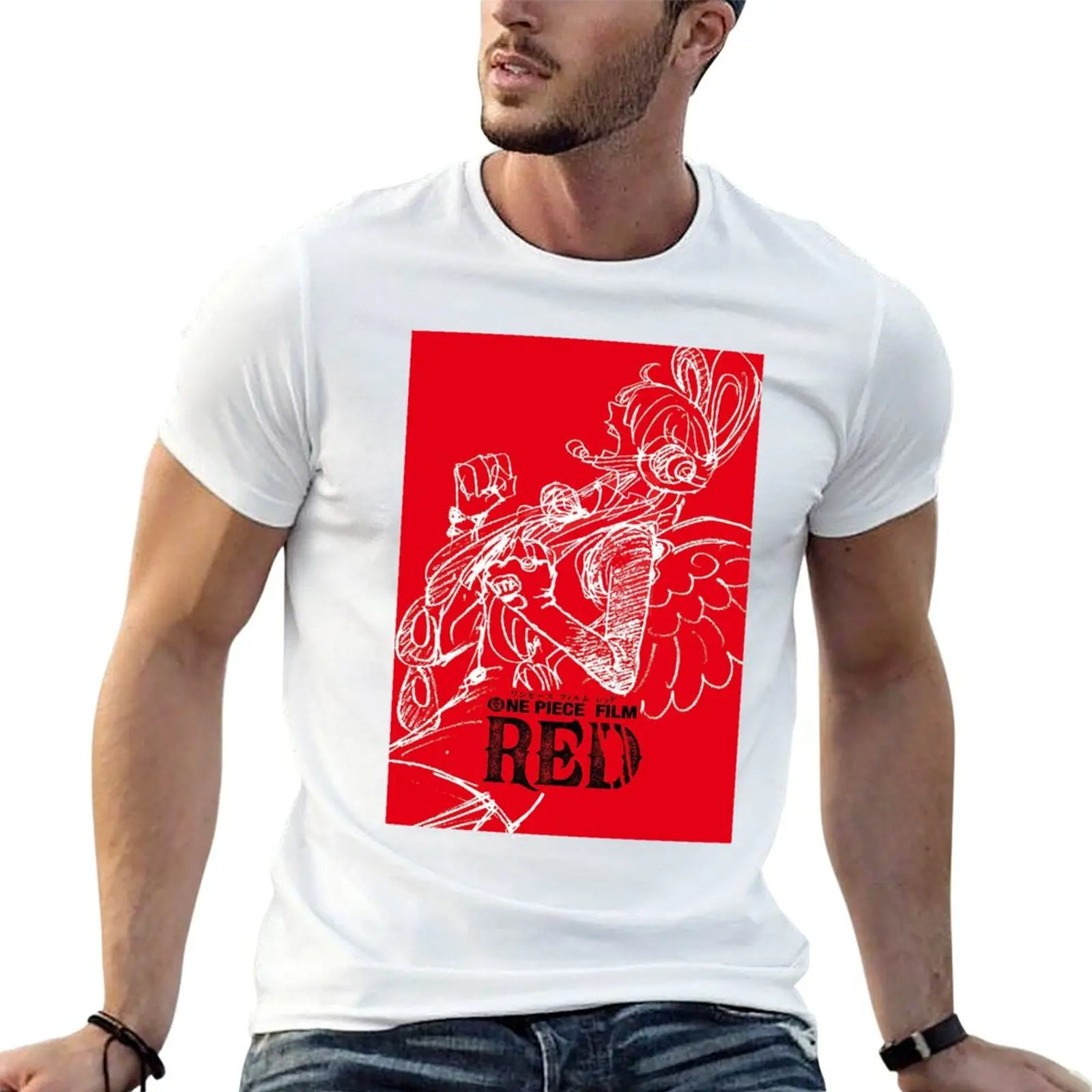 

uta film red T-Shirt oversizeds croswit shirt man mens plain t shirts