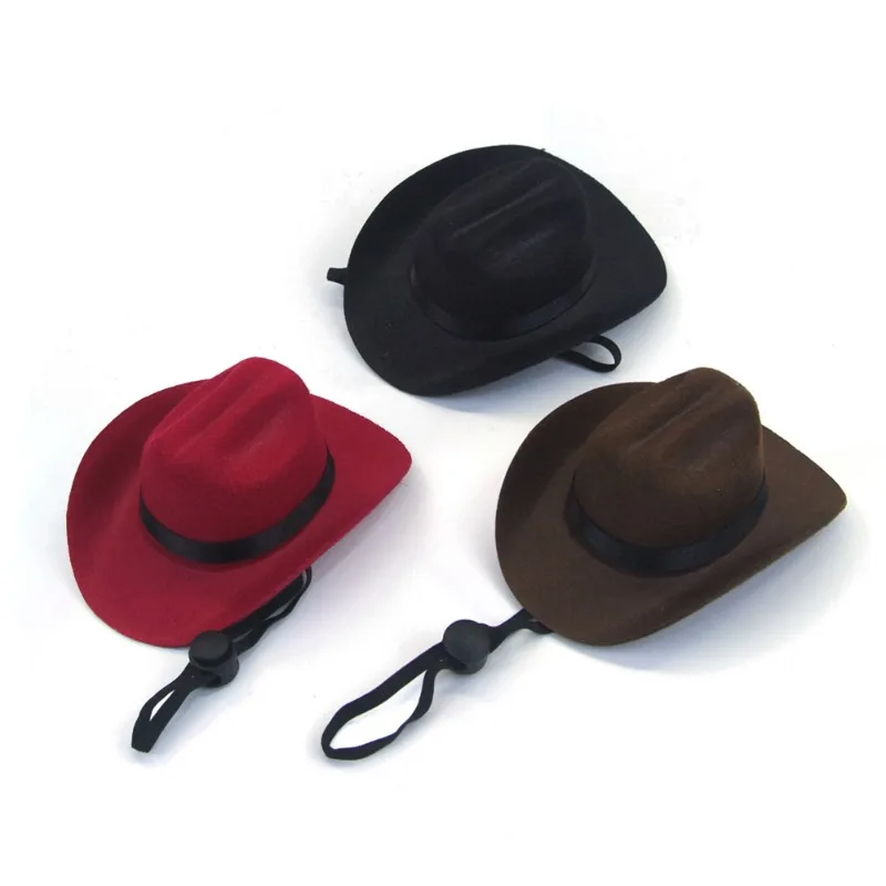 New pet hat cosplay, the latest hot selling accessory, handsome photo taking, casual style, cat, dog, western cowboy hat