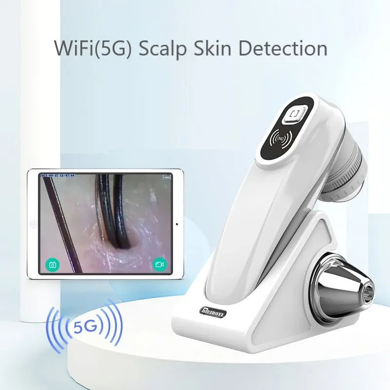 Hair Analyzer Scalp Detector Digital Microscope HD Camera Pixels Wireless Magnifier Analyser Device for Hair Follicle Testing