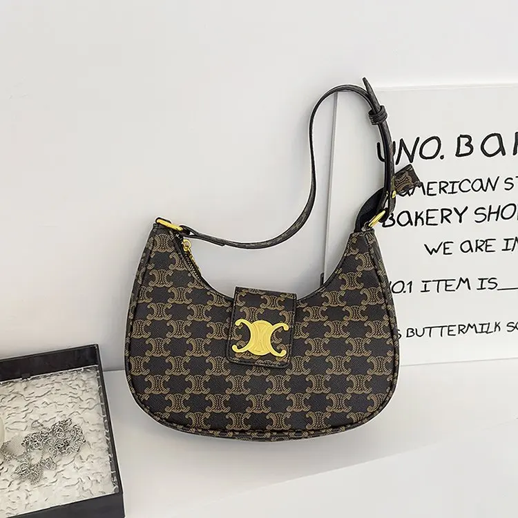 حقيبة هلال كلاسيكية جديدة لعام 2025 للنساء - جلد ممتاز، أنيقة للاستخدام المحمول والإبط والكتف والجسم