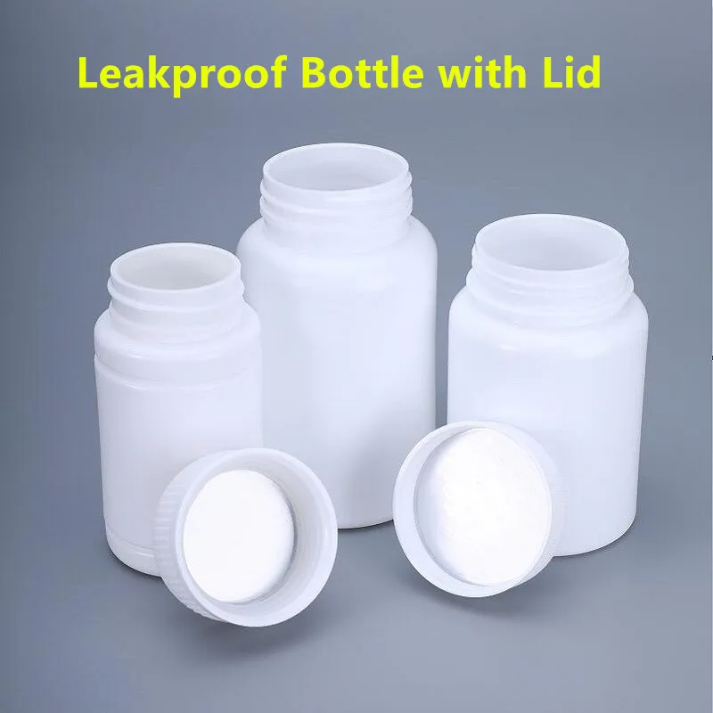 Bottiglie di medicina di plastica vuote da 20-200ml con tappo a vite contenitore per compresse di pillole materiale per uso alimentare scatola di