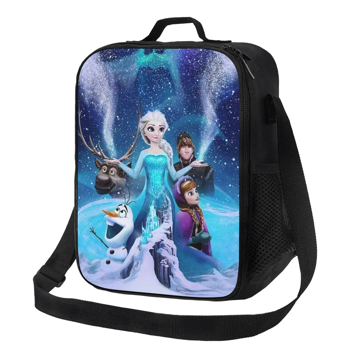 Custom Cartoon Frozen Princess Lunch Bag Women Cooler Thermal Insulated Lunch Box for Adult Office