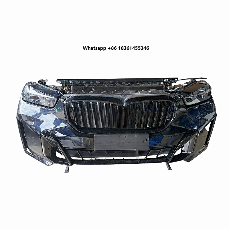 

For X5 G05LCI (2023-2024) Car Front Bumper with Headlight Kit and Radiator Electronic Fan Surround Plastic Body Kit