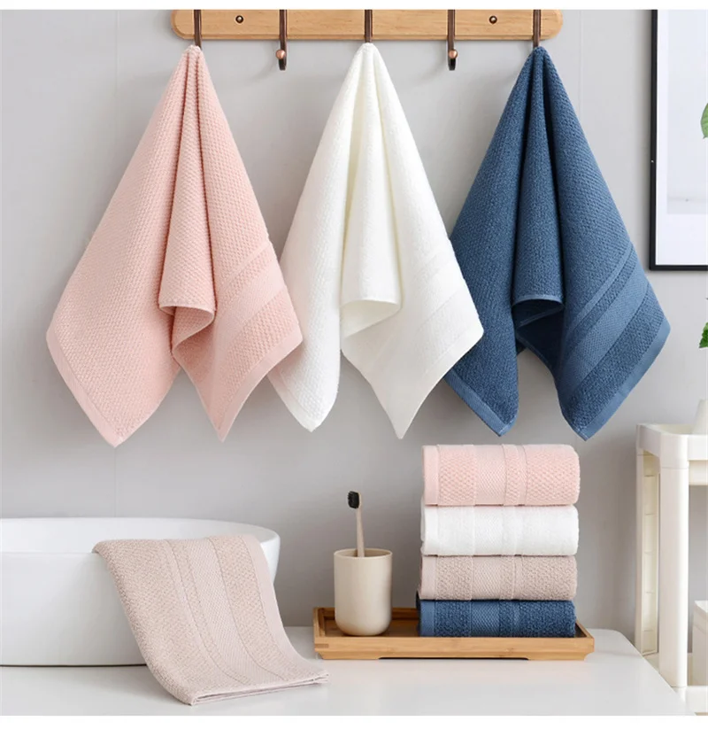 Thickened Cotton Towel Increases Water Absorption Adult Bath Towel Solid Color Golden Silk Soft Affinity Quick Drying Face Towel