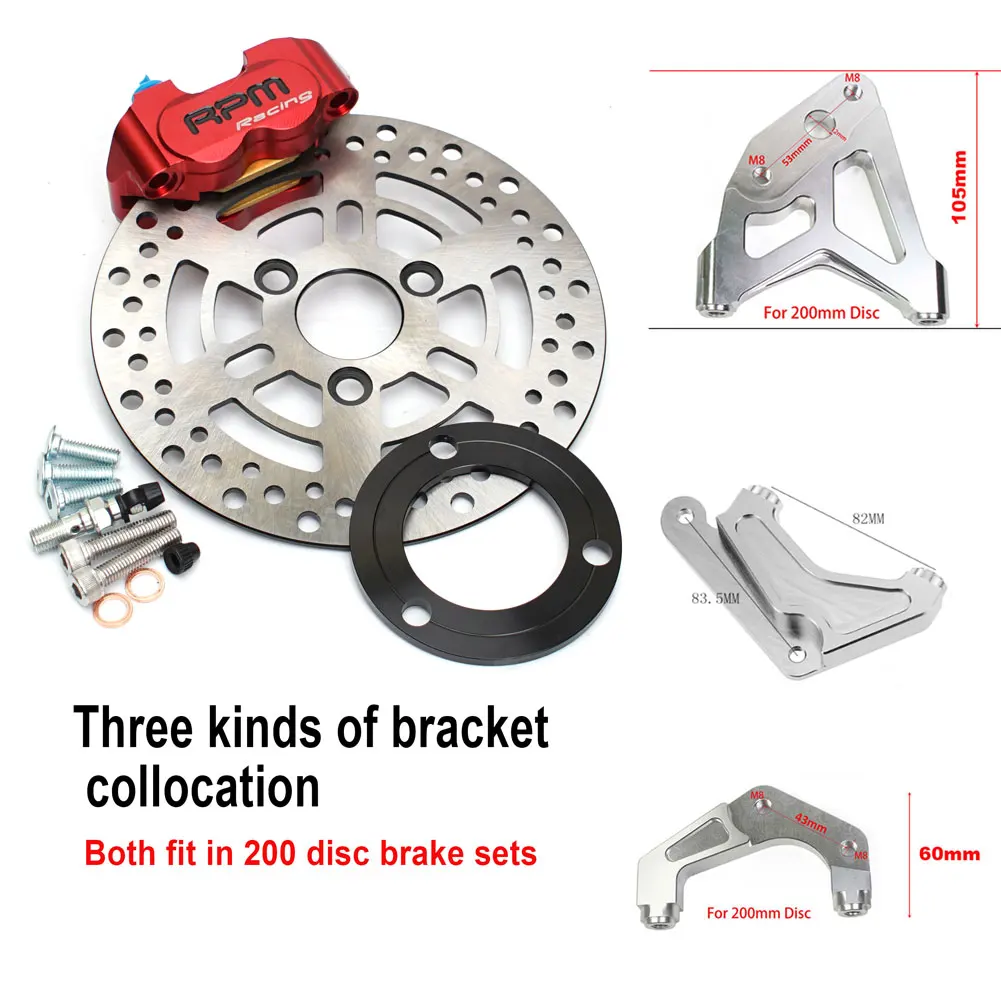 RPM CNC Motorcycle Scooter Brake Caliper 200mm Disc Brake Floating For Yamaha Aerox JOG Force BWS RSZ Honda DIO AF 27 28 18 ZX