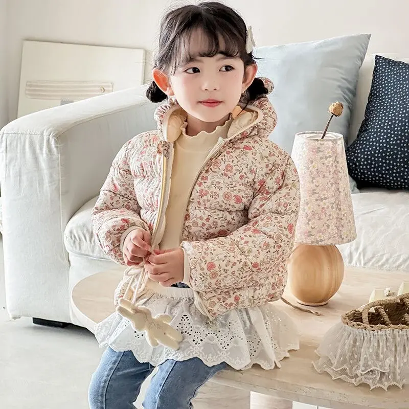 New Kids Down Jackets Autumn Winter Fashion Boys Girls Thin Warm Coats Baby Lightweight Down Cotton Coats Children Clothing