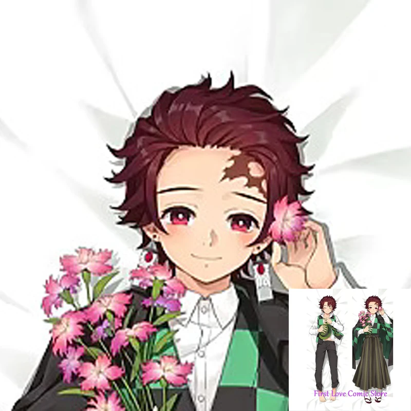 

Dakimakura Anime Pillow Case Tanjiro Kamado Pillow Cover Halloween Christmas Decoration 2023
