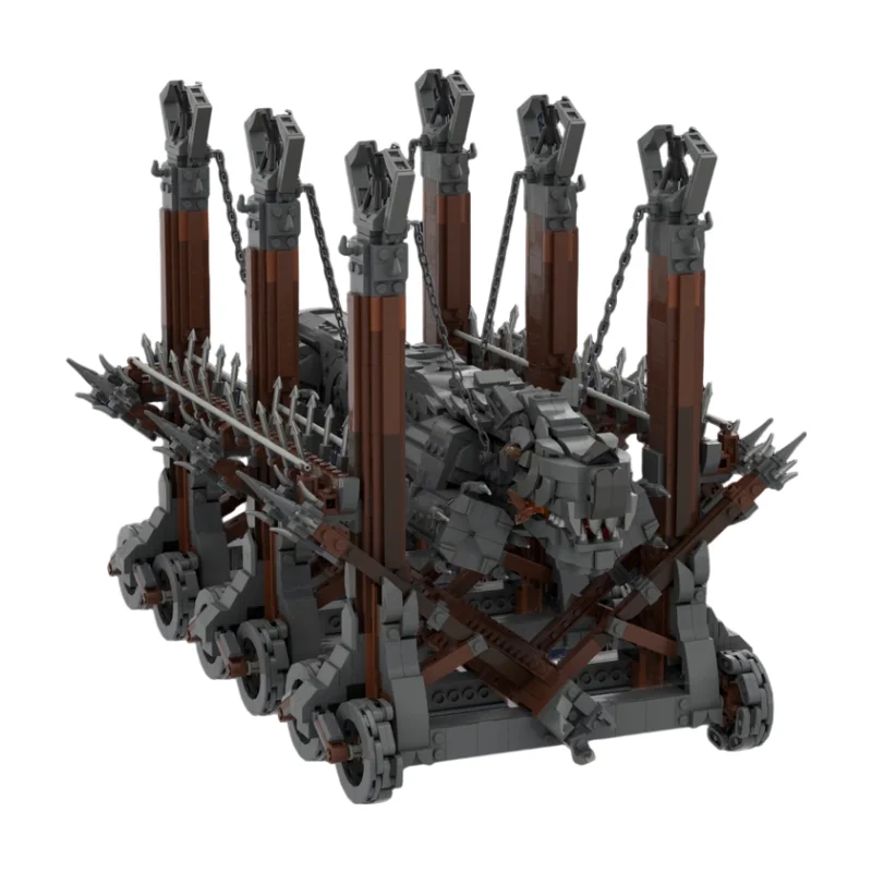 Ancient Evil Fort Breaker Heavy Siege MOC Building Blocks Giant Fort Assault Model DIY Assemble Castle Scene Toy 3602PCS