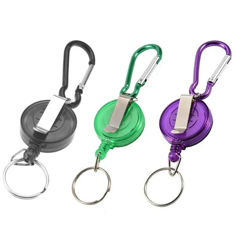 Imagem -04 - Retrátil Puxar Emblema Carretel para Pessoal Titular do Cartão de Trabalho Plástico Abs id Tag Clamp Employe Cartão Crachá Case Clipe Keyring 1pc