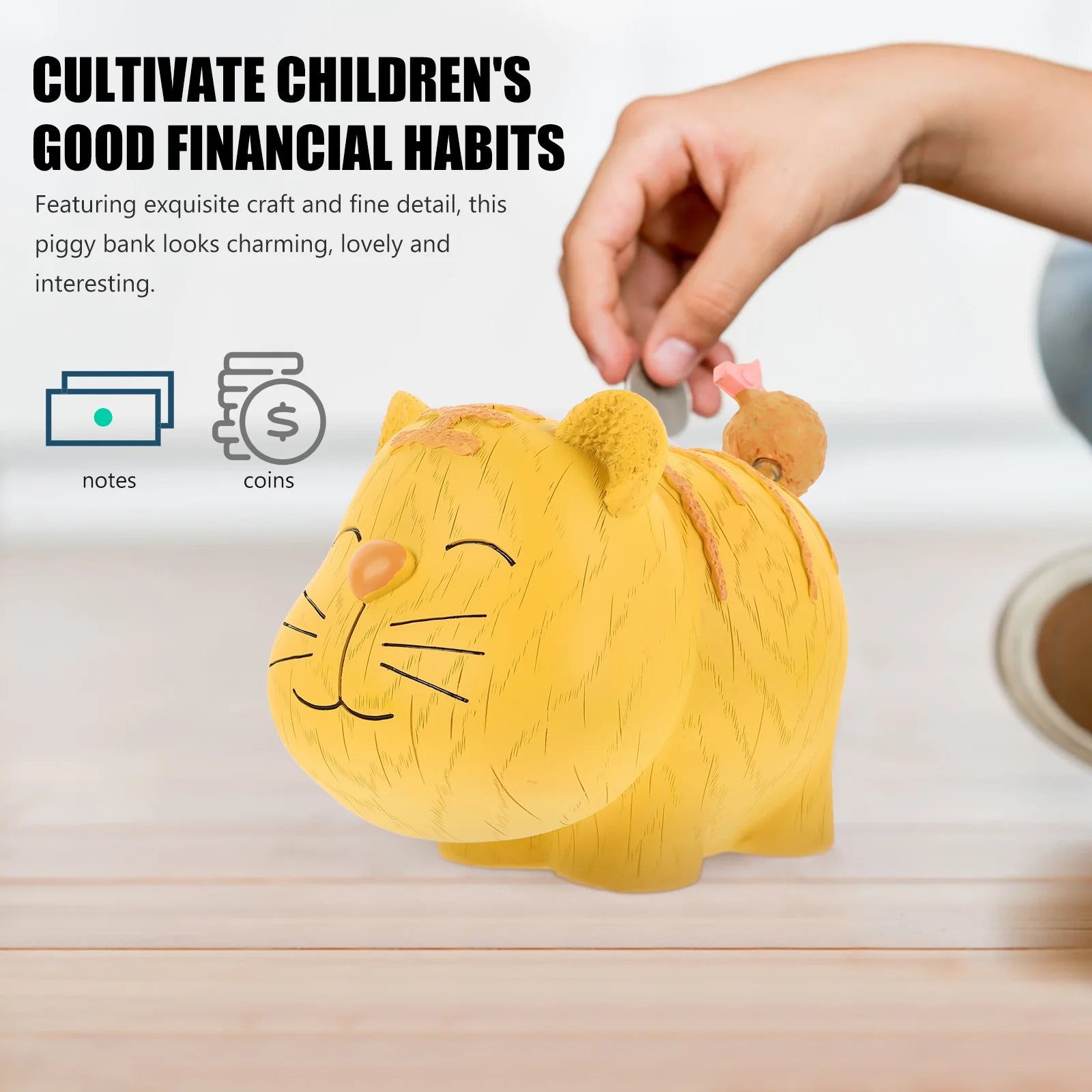 虎の干支貯金箱 金庫 樹脂素材 貯金箱 子供 男の子 女の子 コンパクト貯金箱 ホリデーギフトアイデア