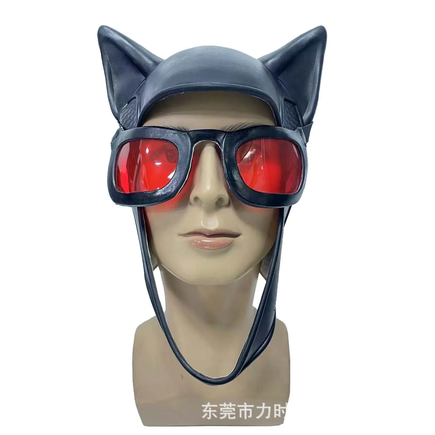 

Adult Superhero Cosplay Cat Woman Selina Kyle Latex Mask Role Cosplay Costume Halloween Party Masks