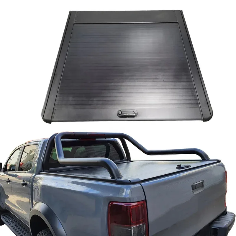 

High Quality Pickup Accessories Truck Bed Cover Retractable Shutter Roll up Lid Tonneau Cover for Hilux Dmax